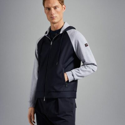 Clothing Paul&Shark  | Loropiana® Storm System Wool Hybrid Jacket Blue